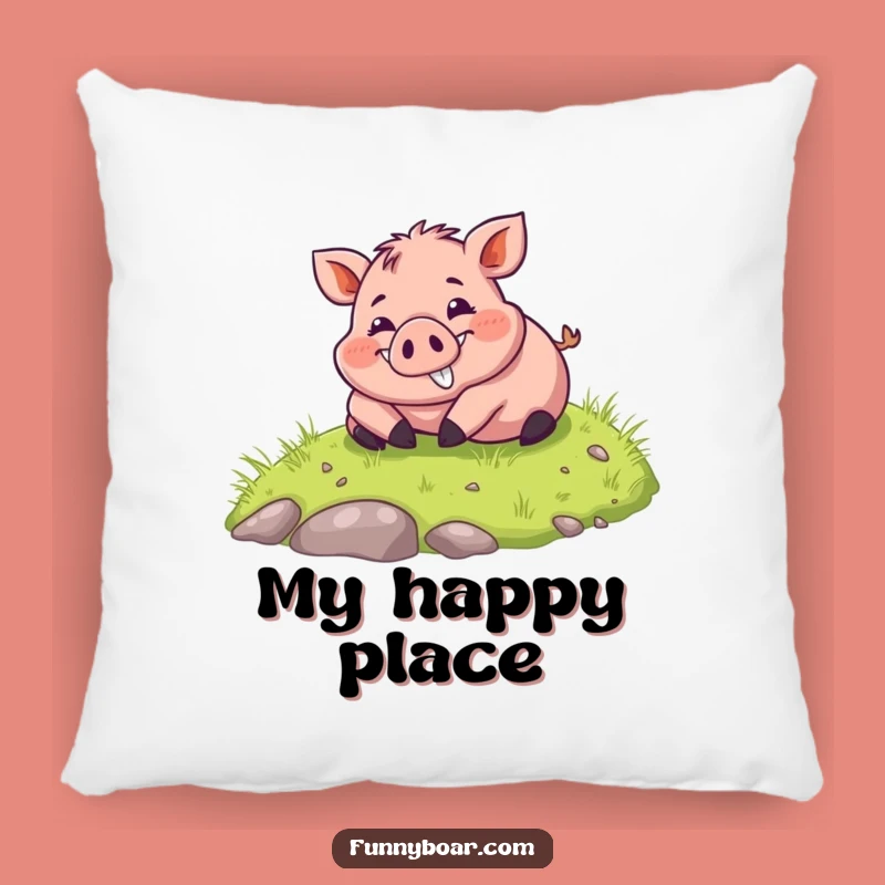 Funny Rolling Boar Pillow: Soft Chubby Pig, Comfy and Funny Gift for Relaxation