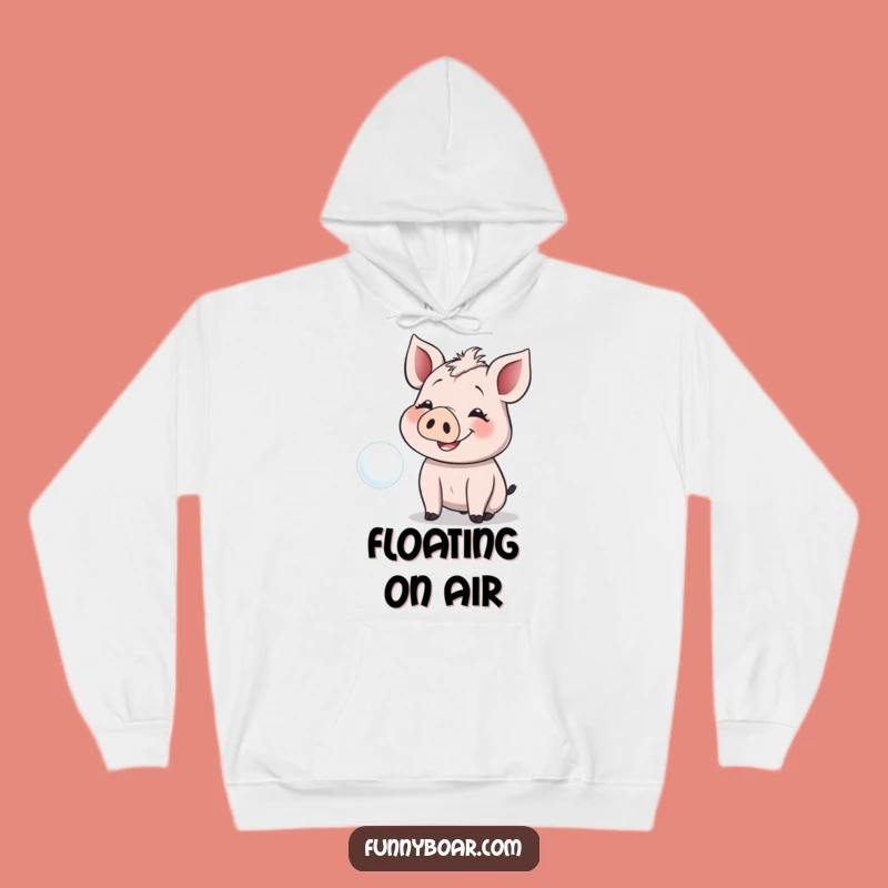 Funny Giggling Boar Hoodie: Cozy Pig Art, Perfect Funny Gift for Relaxing