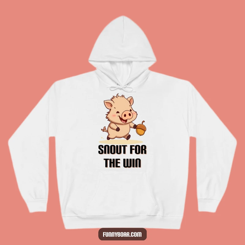 Funny Boar Hoodie: Cozy & Hilarious Short-Legged Wild Boar Acorn Chaser