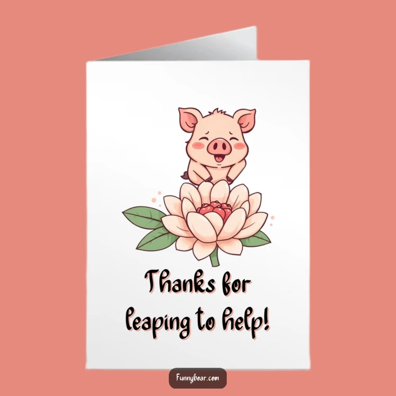 Free Printable Thank You Card: Boar's Leap, Flower's Gratitude, Downloadable Appreciation Card
